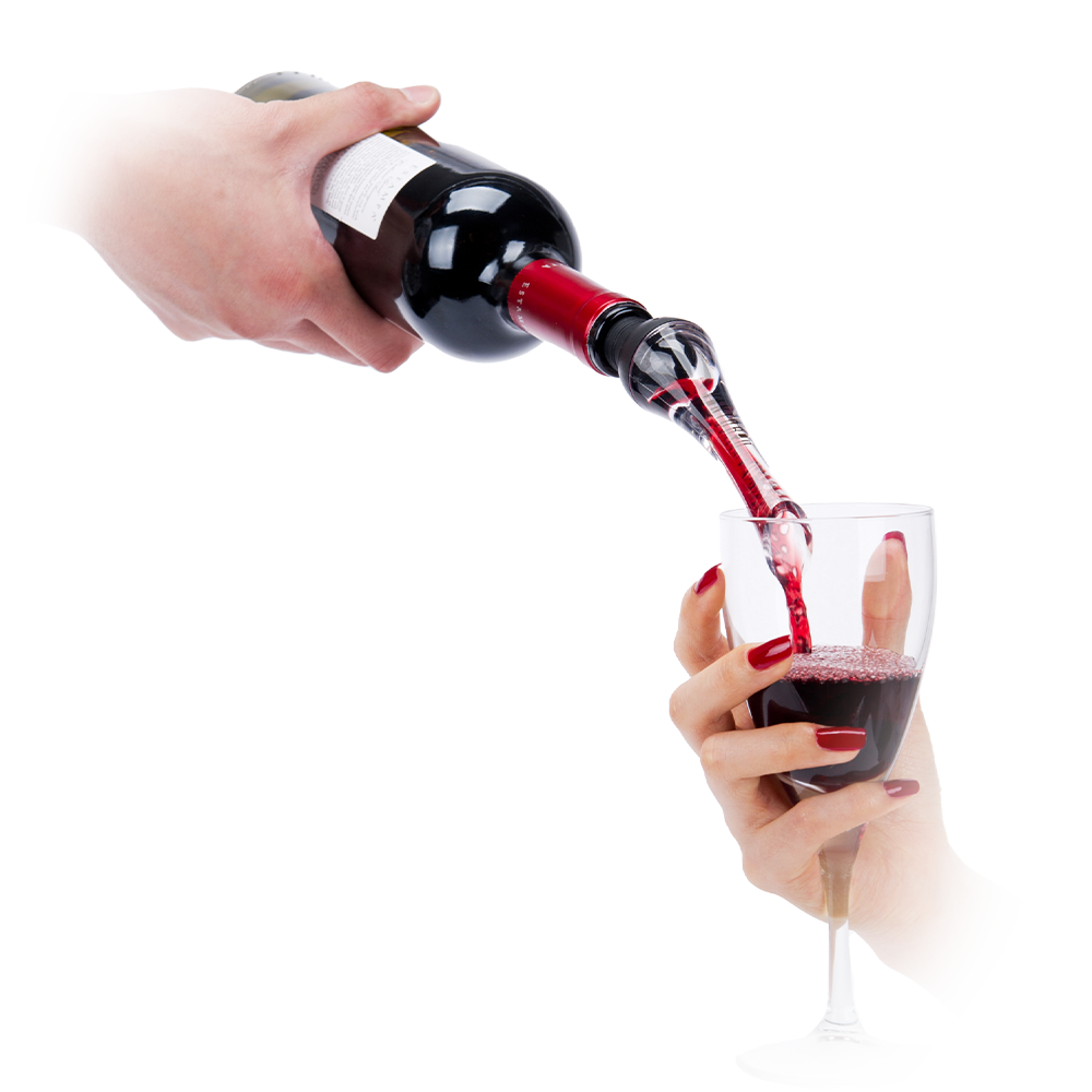 Pouring Red Wine with the Vintorio Wine Aerator Pourer