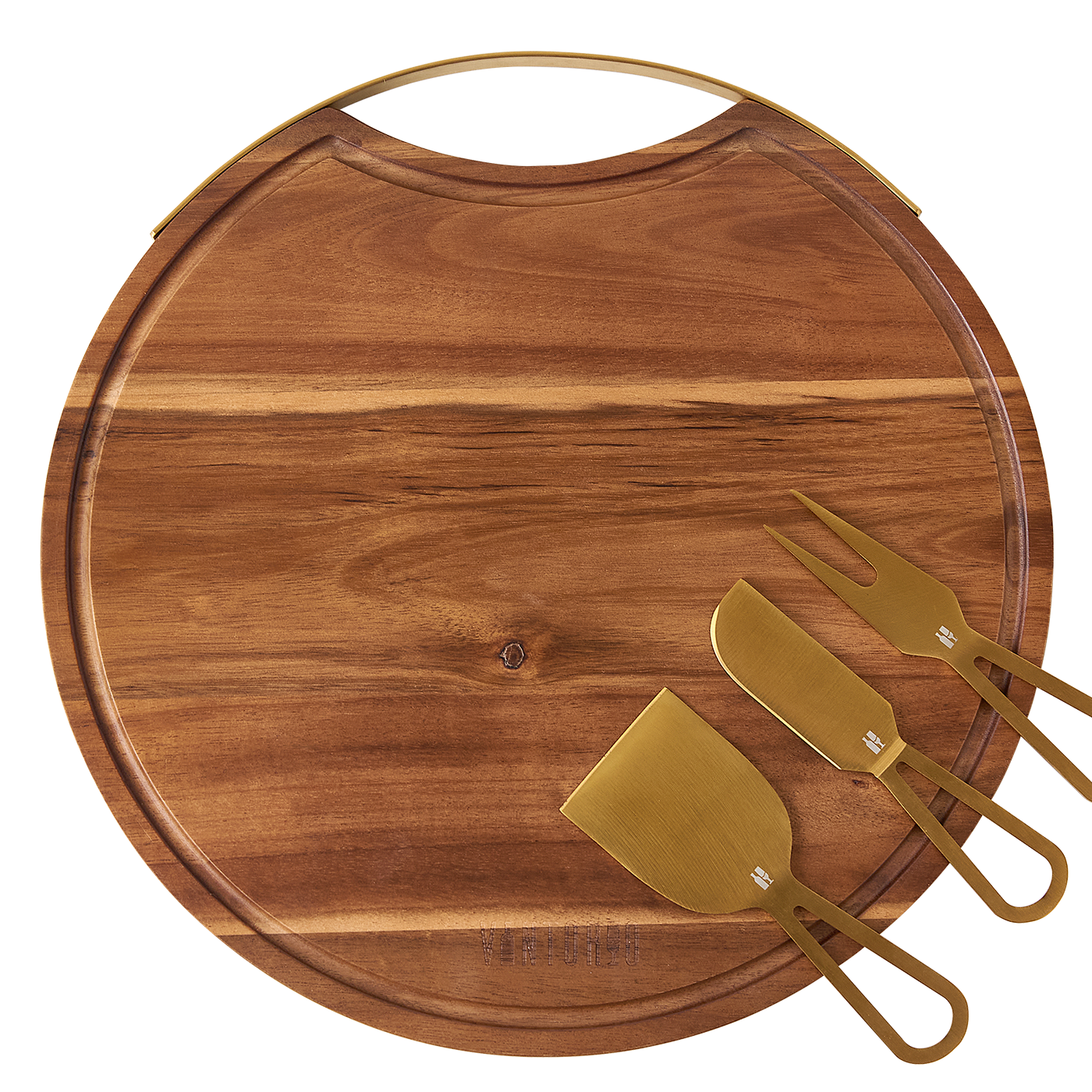 Magnetic Vintorio Wooden Cheese Board with Cheese Knives
