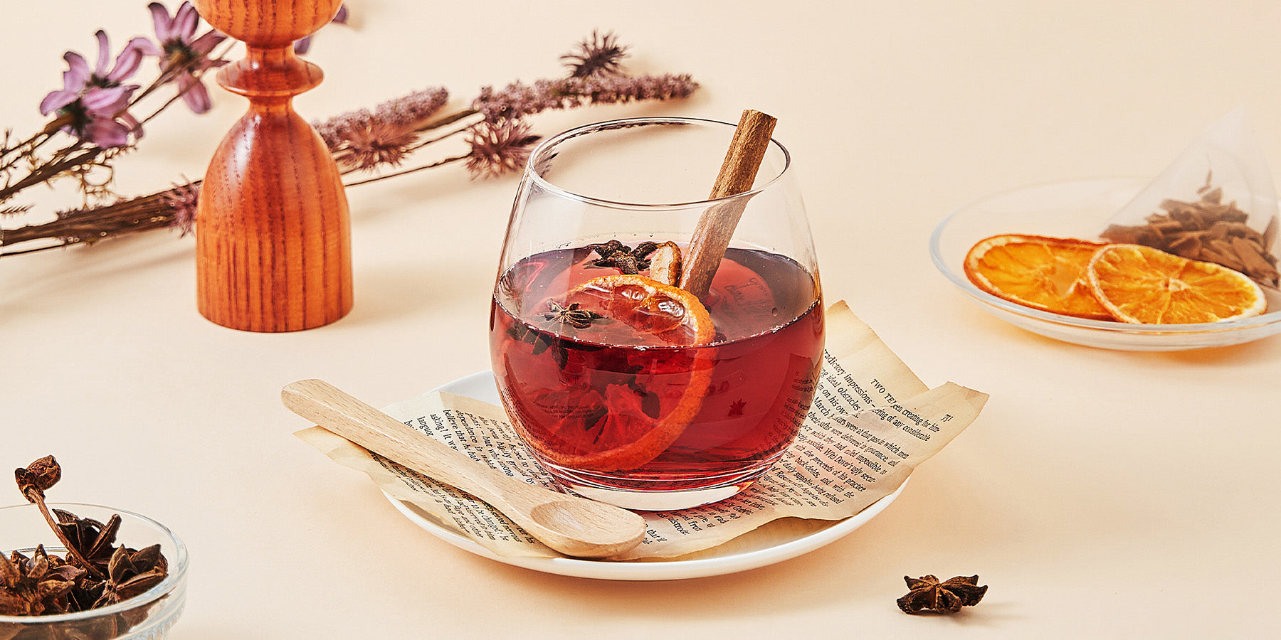 Mulled Wine Tea Light Set with 2 Glasses - Harrod Horticultural