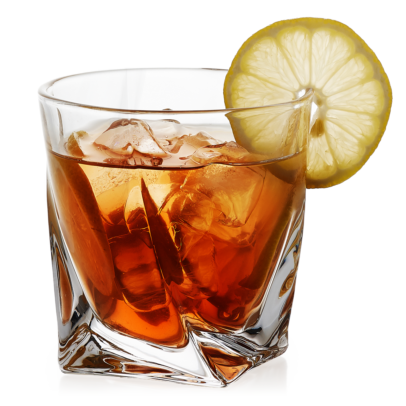 Vintorio GoodGlassware Swirl Whiskey Glass - Curved Design and Perfect for Bourbon, Scotch, Rum, and Old Fashioned Cocktails