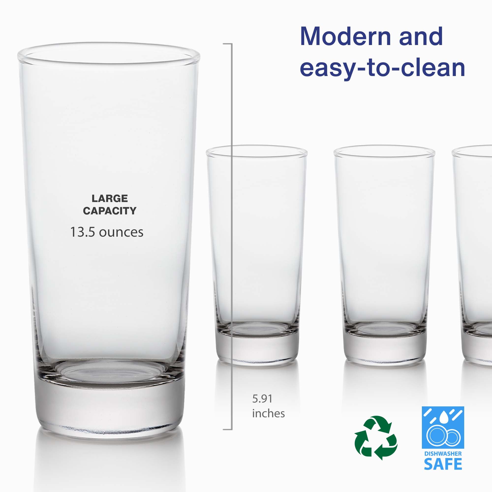 Modern & Contemporary Glass Drinking Glasses Sets