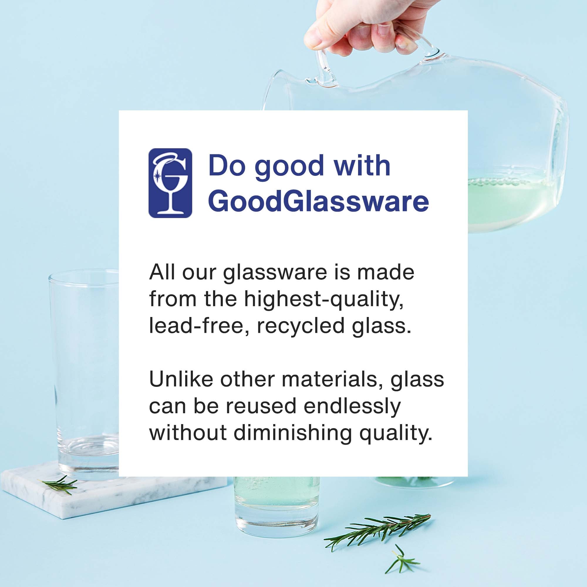 Vintorio GoodGlassware Highball Glasses (Set of 4) 13.5 oz - Tall Drinking Glass with Heavy Base - for Water, Juice, Cocktails, and Bever