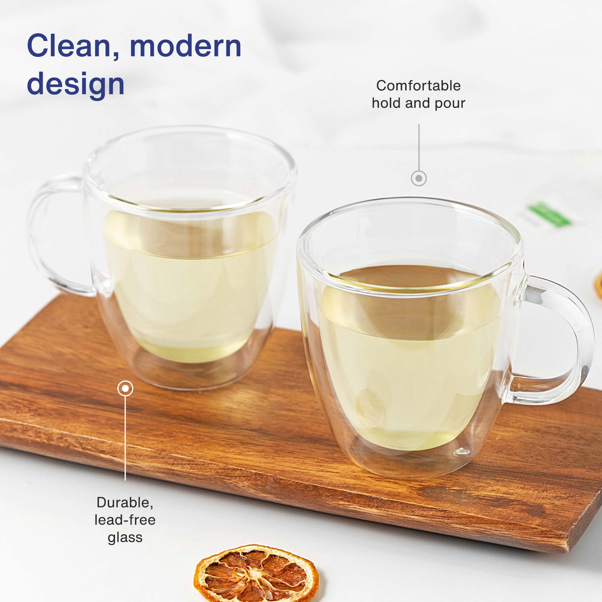 GoodGlassware Insulated Espresso Mugs (Set of 2)
