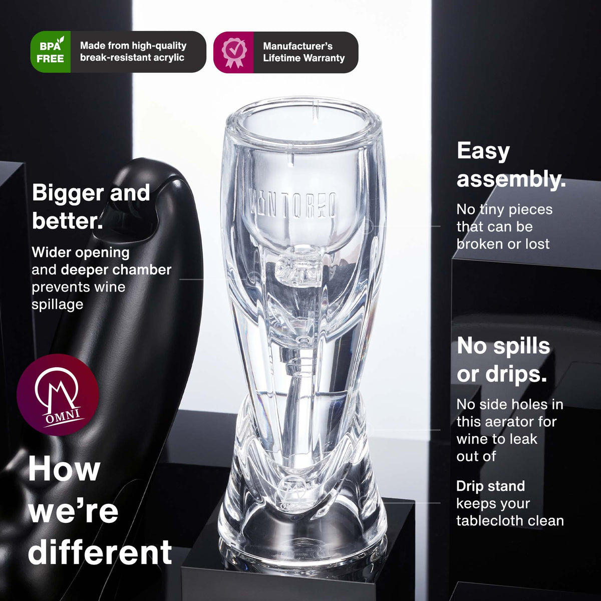 Vintorio Omni Wine Aerator - How we compare