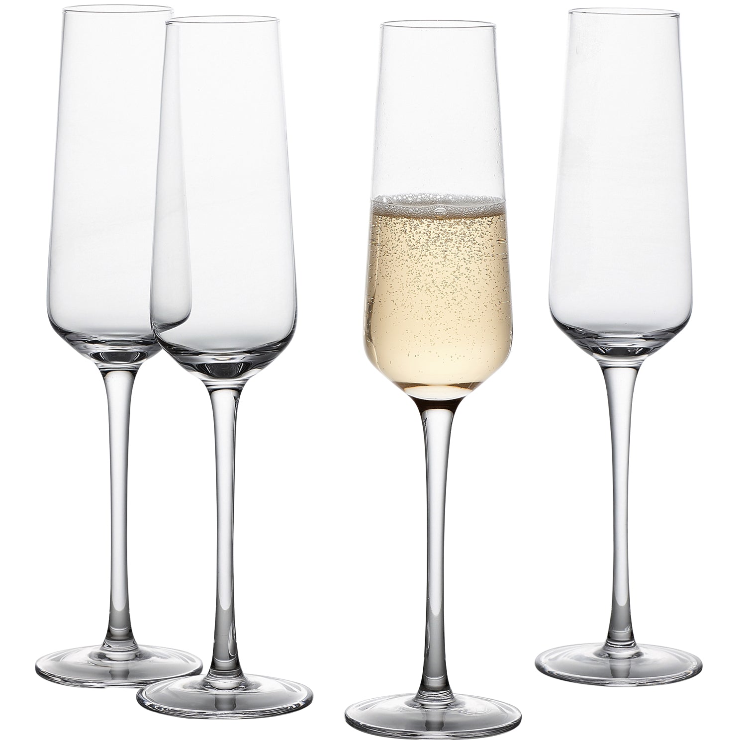 Beneti Glassware 11 Ounce Champagne, Glasses Set Of Four (4)
