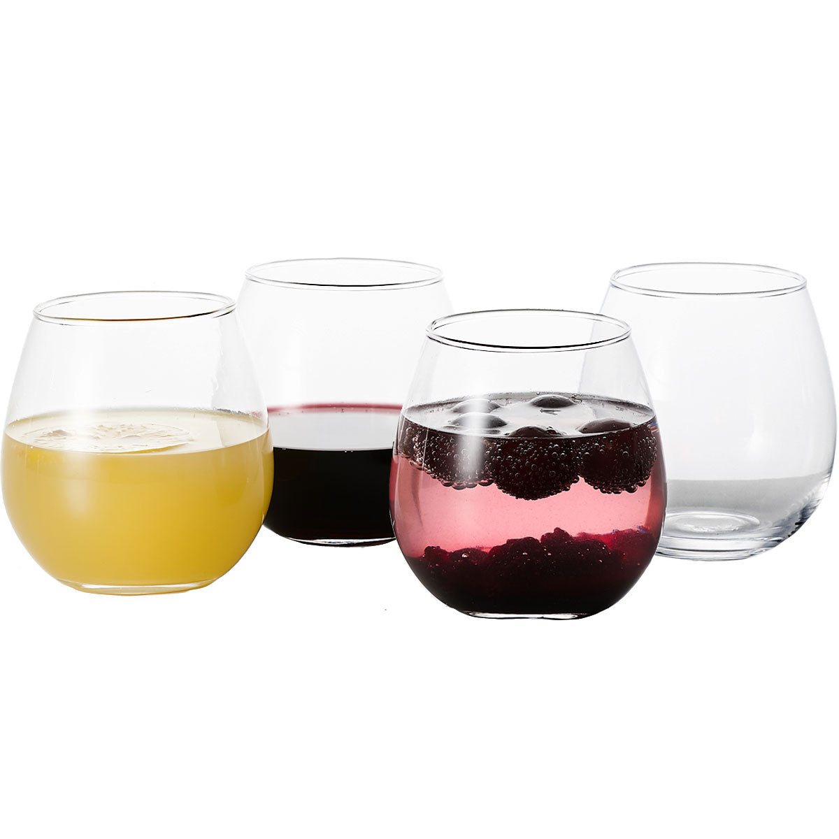 GoodGlassware Stemless Wine Glasses (Set of 4)