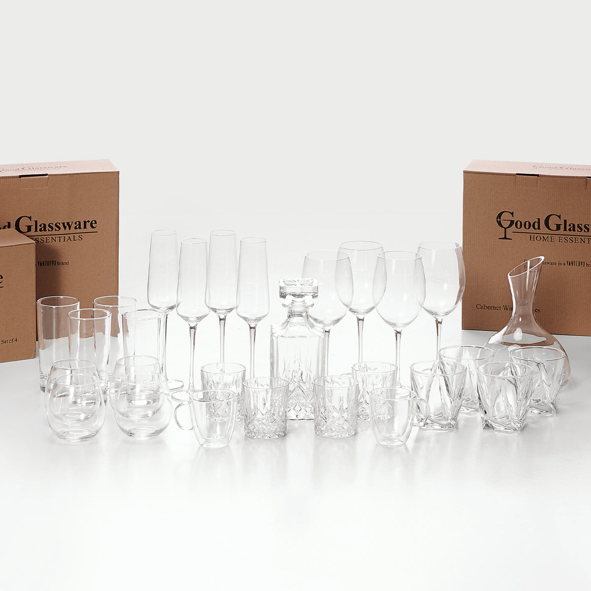 Vintorio GoodGlassware Product Packaging and Assortment